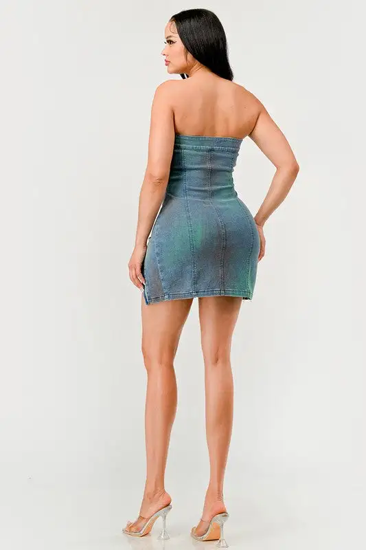 Comfort Fit Denim Mini Dress