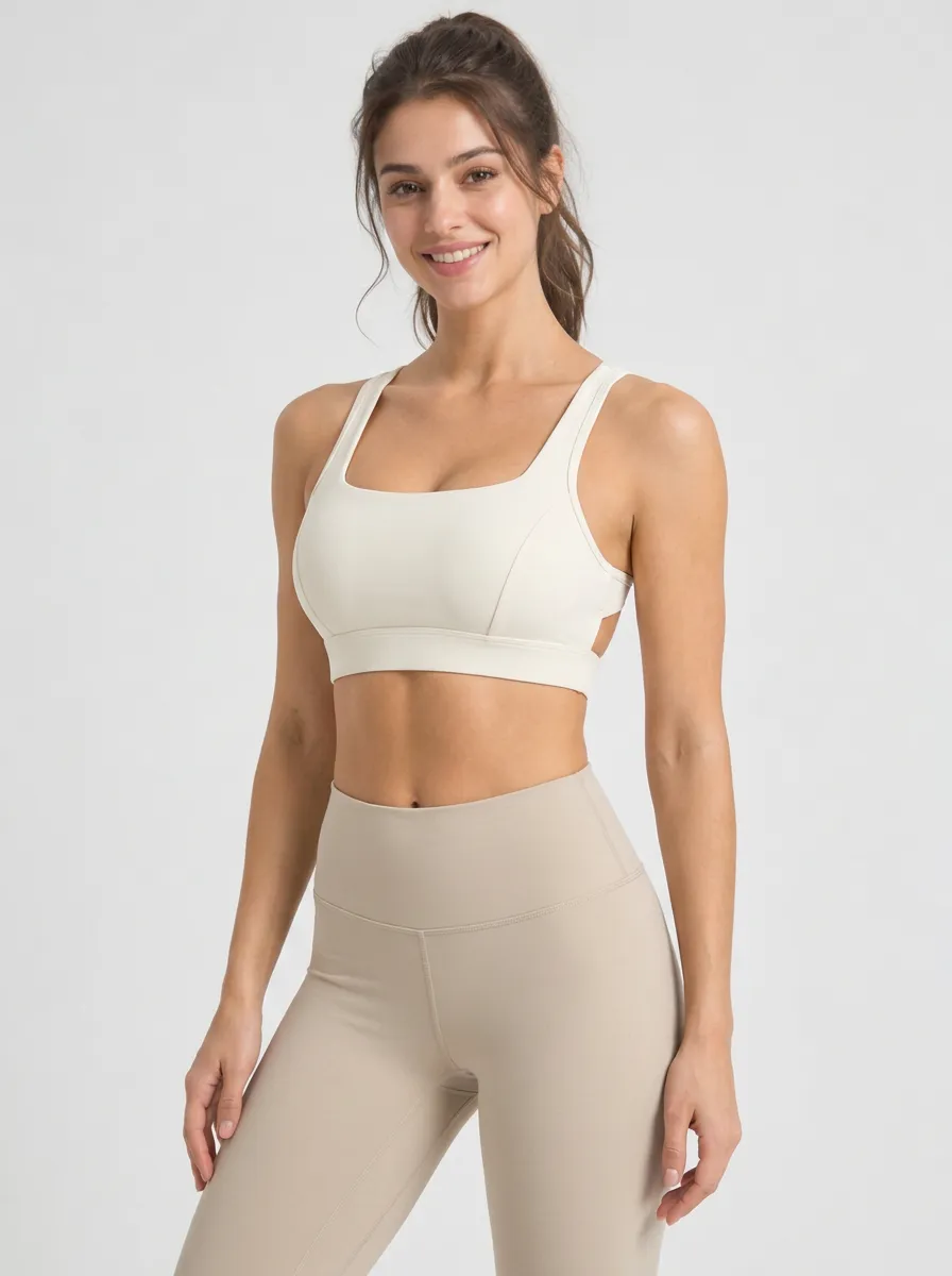 Women's Active Square Neck Printed Bra
