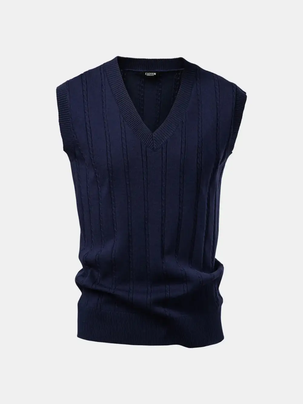 Cable Knit V Neck Sweater Vest