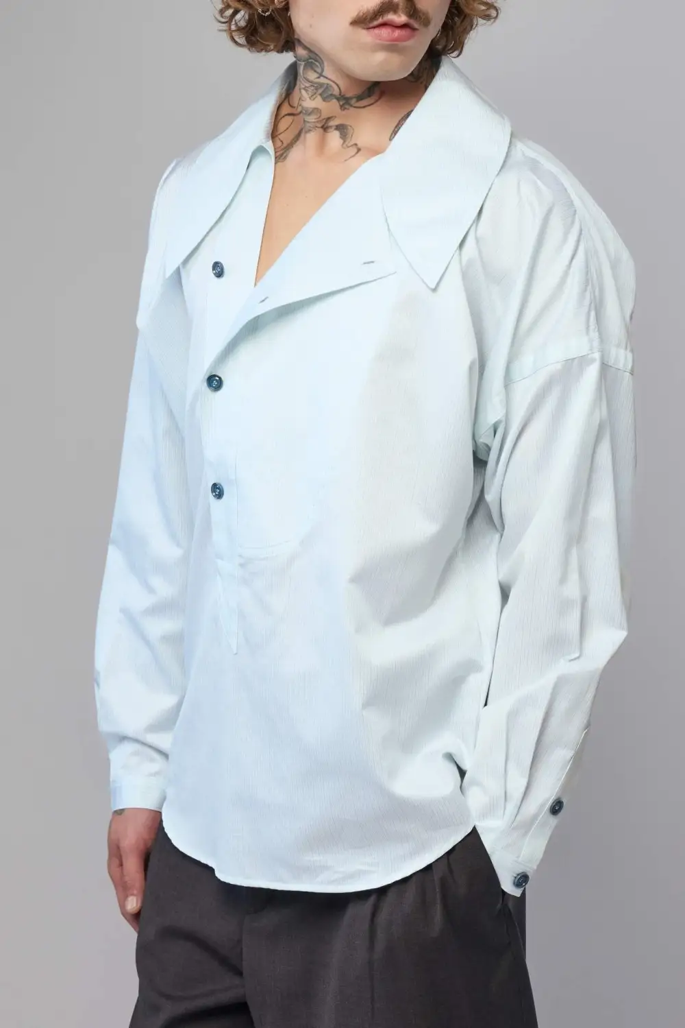 Sharp Striped Collared Shirt