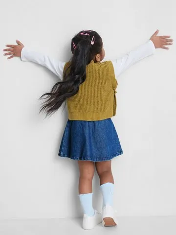 1.5-8yrs | Heart Pocket Denim Skirt