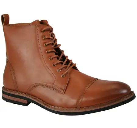 Men's Clean Casual Side Zip Faux Leather Everyday Boots