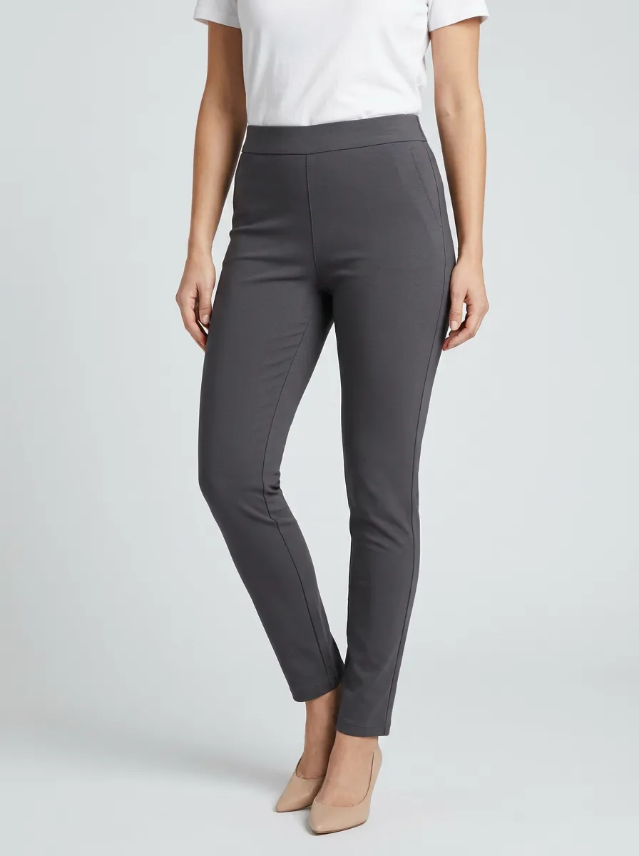 Mid-Rise Stretch Casual Women's Stretch Mid-Rise Pants