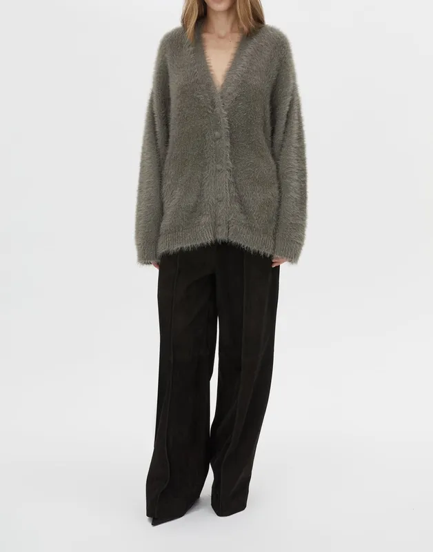 Smokey Gray Knit Cardigan