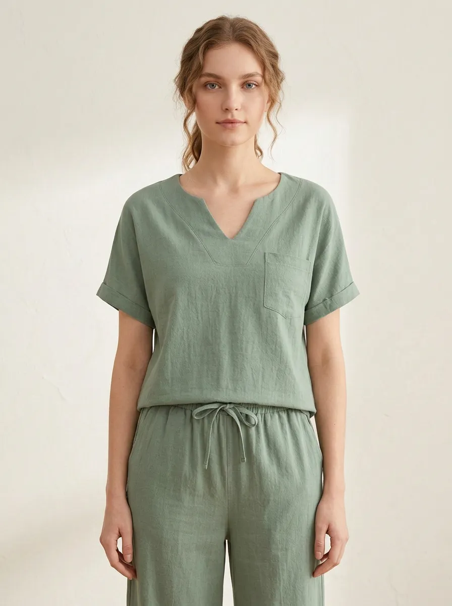 Everyday Women's V-Neck Casual Lounge Set