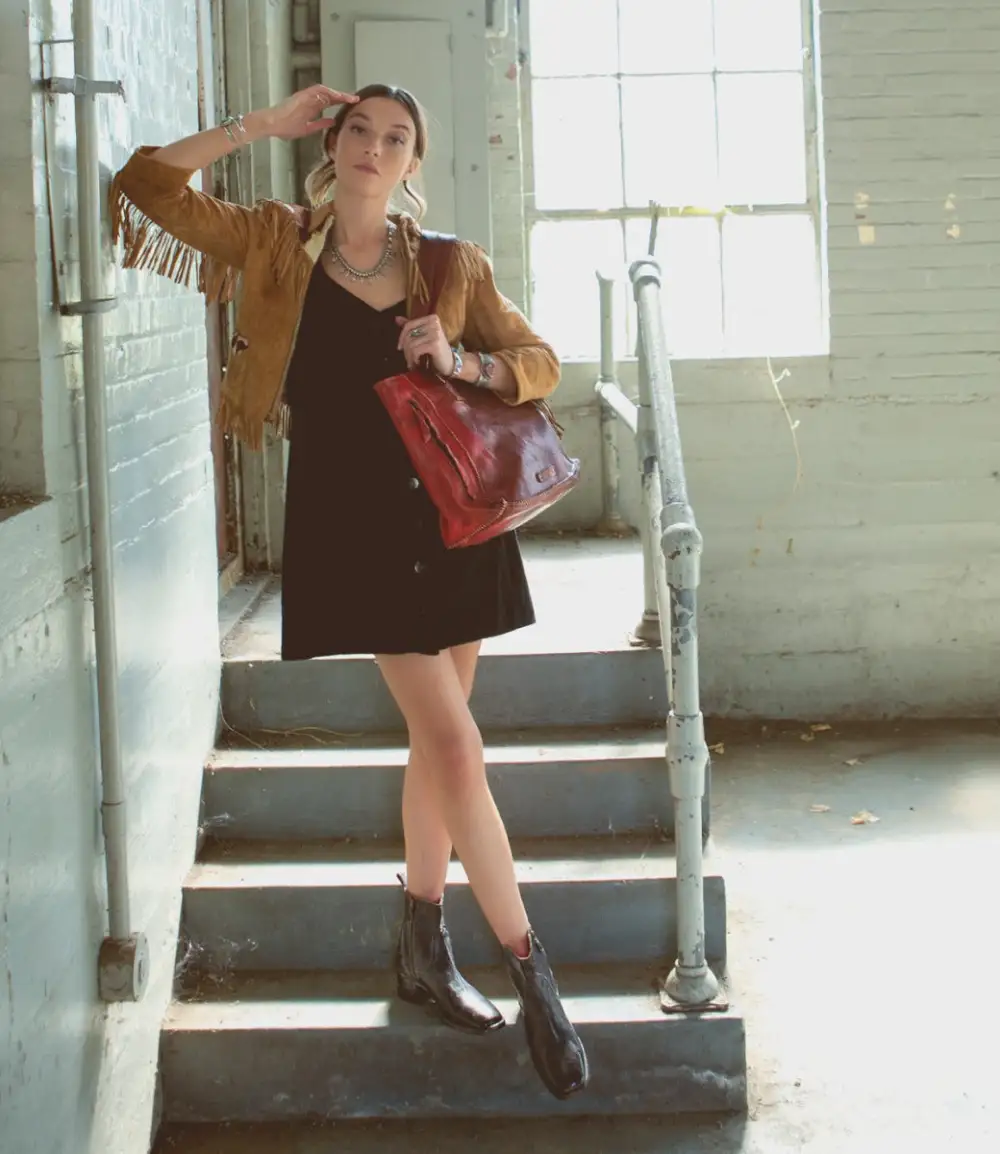 Square-Toe Distressed Everyday Boots