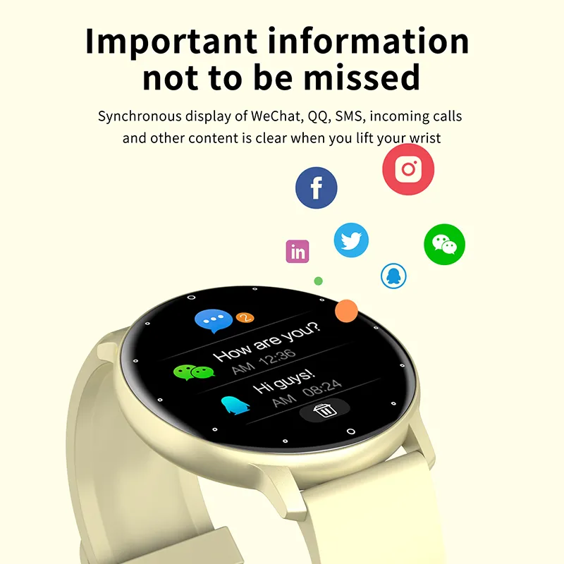 Karen M ZL02 Smart Watch for Men Women Sleep Heart Rate Monitor Reloj Inteligente 2021 Smartwatch with Long Battery Life
