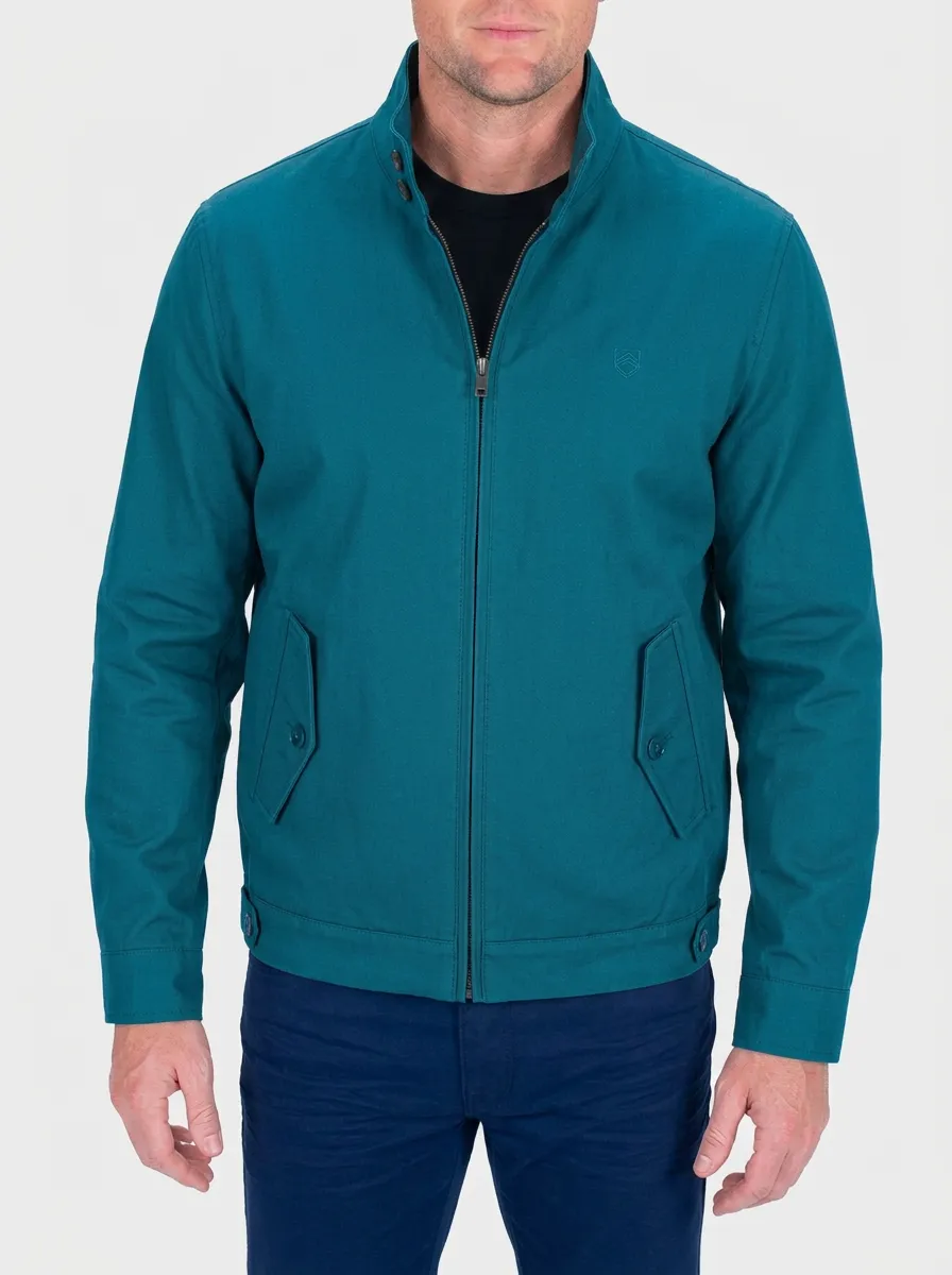 Men's Military Style Olive Green Zip-Up Casual Jacket