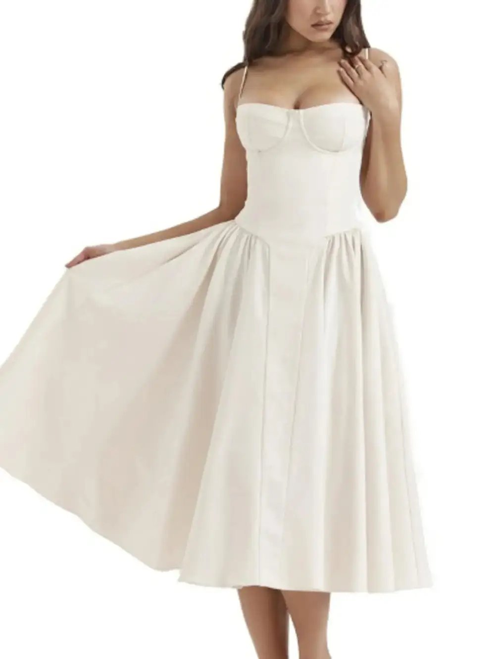 Lightweight Feel Ruched Midi Dress