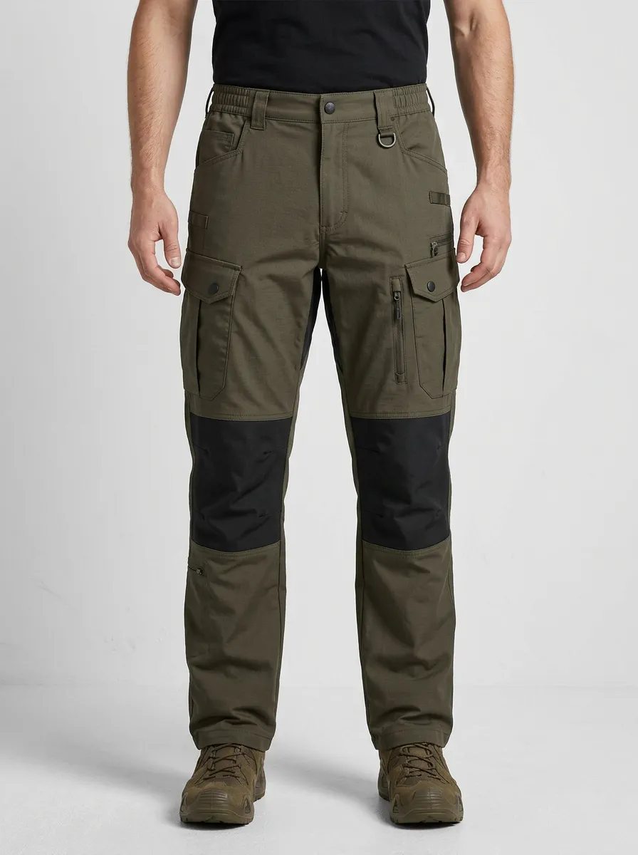 All-Day Tactical-Inspired Cargo Pants with Integrated Belt Detail