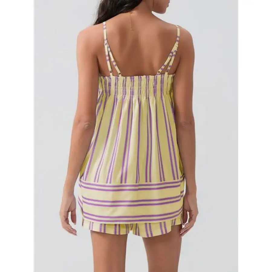 Smocked Square Neck Cami and Shorts Set