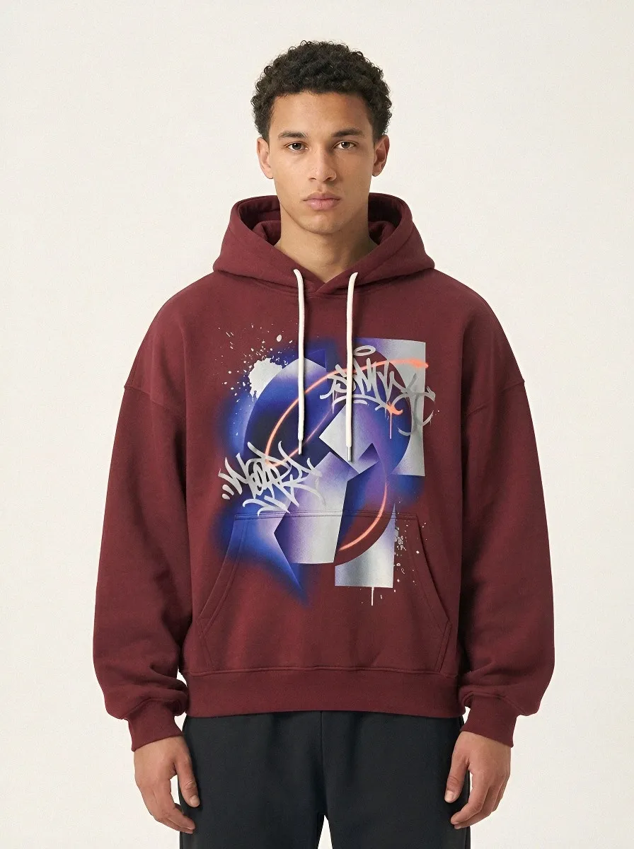 Unisex Abstract Graffiti Street Art Hoodie