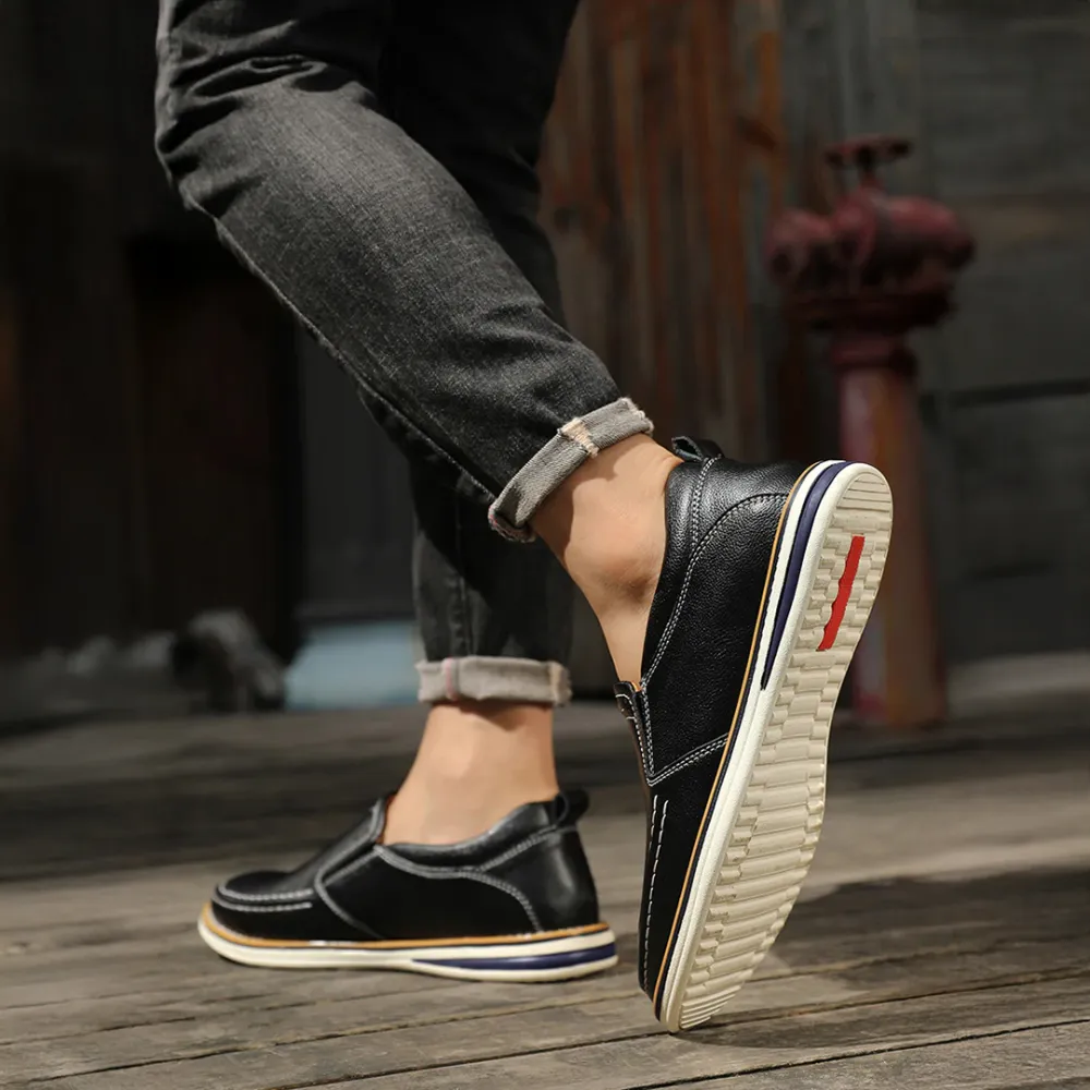 Leather Slip on Loafers