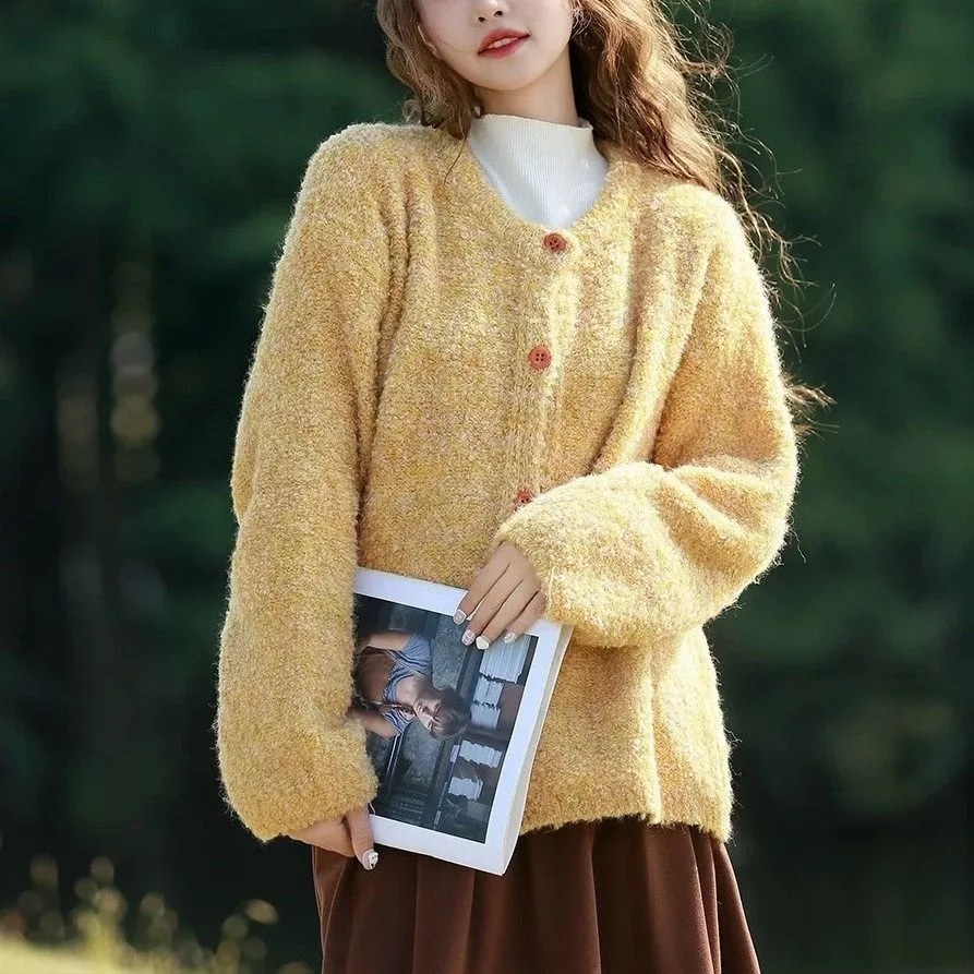 Structured Loose Sweater Cardigan Coat
