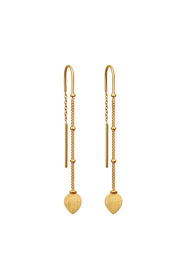 Cross Curb Chain Earrings
