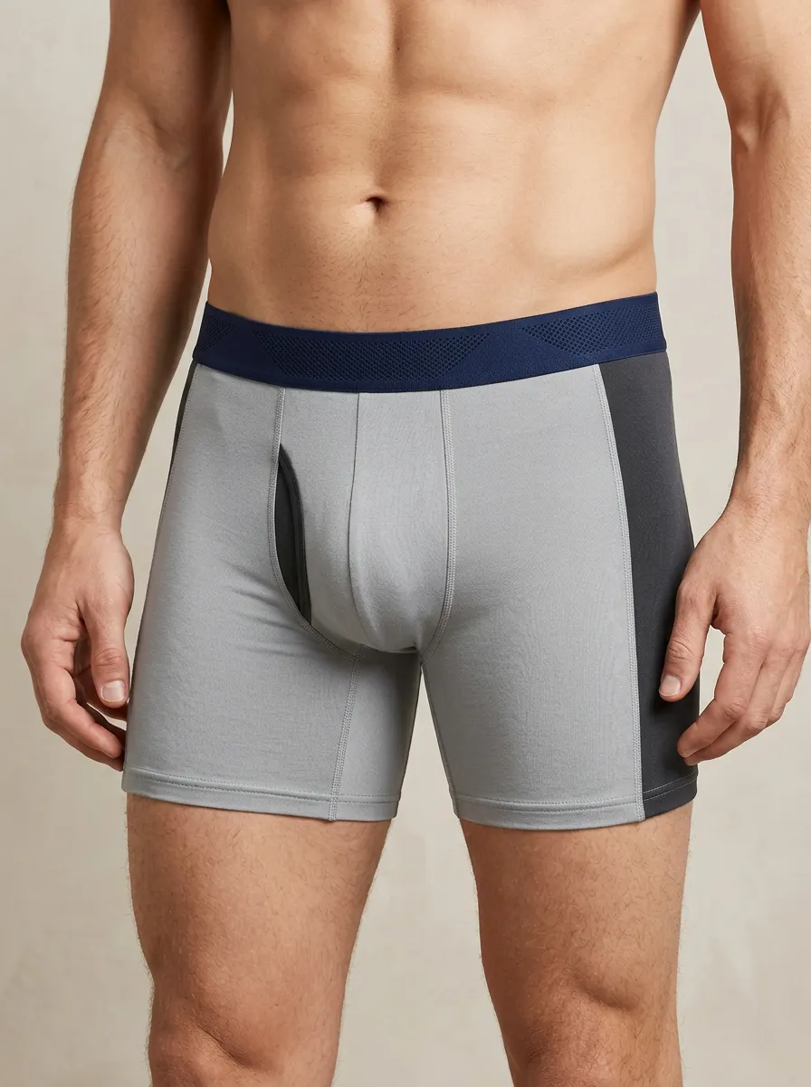 Men's Retro Athletic Performance Colorblock Boxer Briefs