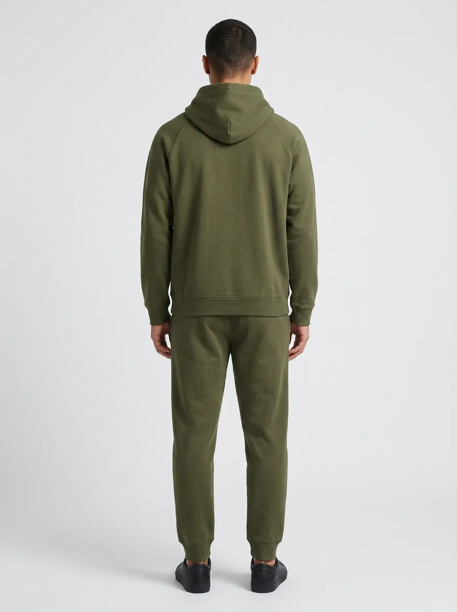 Men's Embroidered Mountain Pullover Hoodie & Tapered Jogger Set