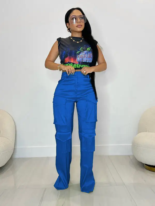 Multi Pocket Cargo Trousers Pants