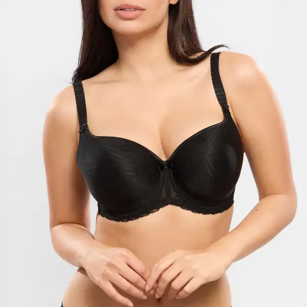 Women's Full Coverage Underwire Spacer Molded Adjustable Straps Rounded Shape Smoothing Bra
