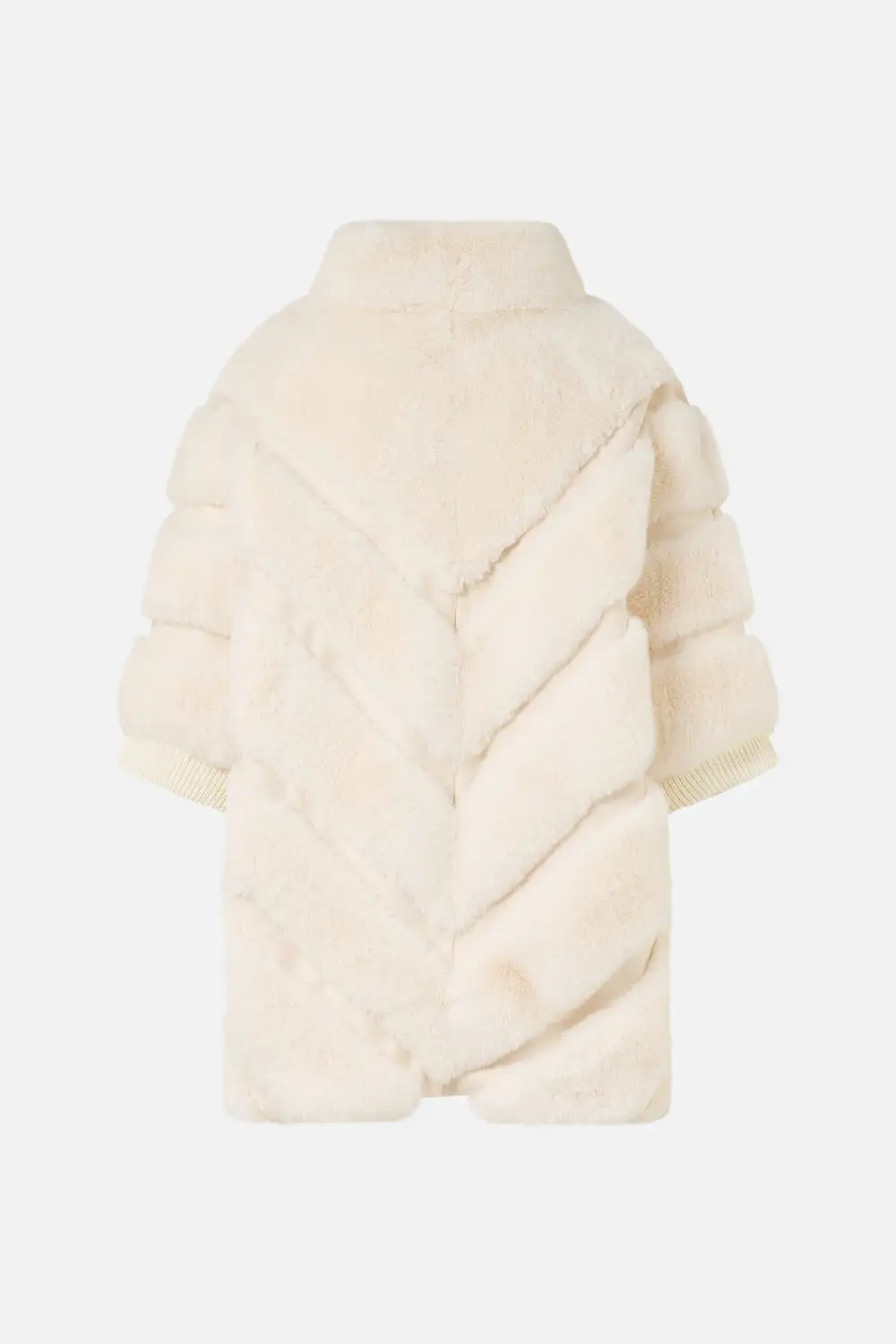 Faux Fur Short Sleeve Slouch Jacket