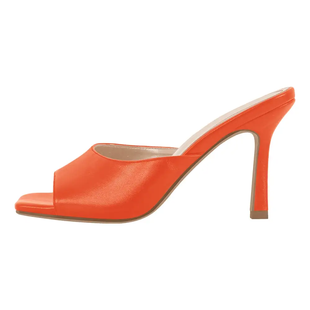 Square Toe Stiletto Mule Sandals