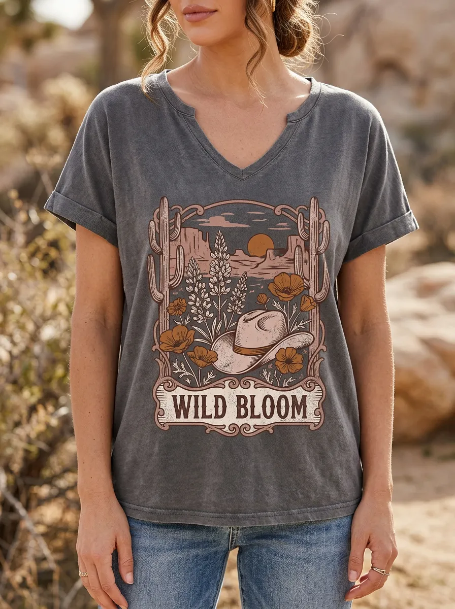 Cactus Women's V-Neck T-Shirt