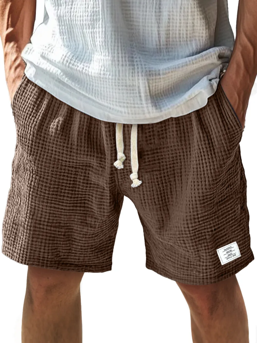 Drawstring Seamed Detail Shorts