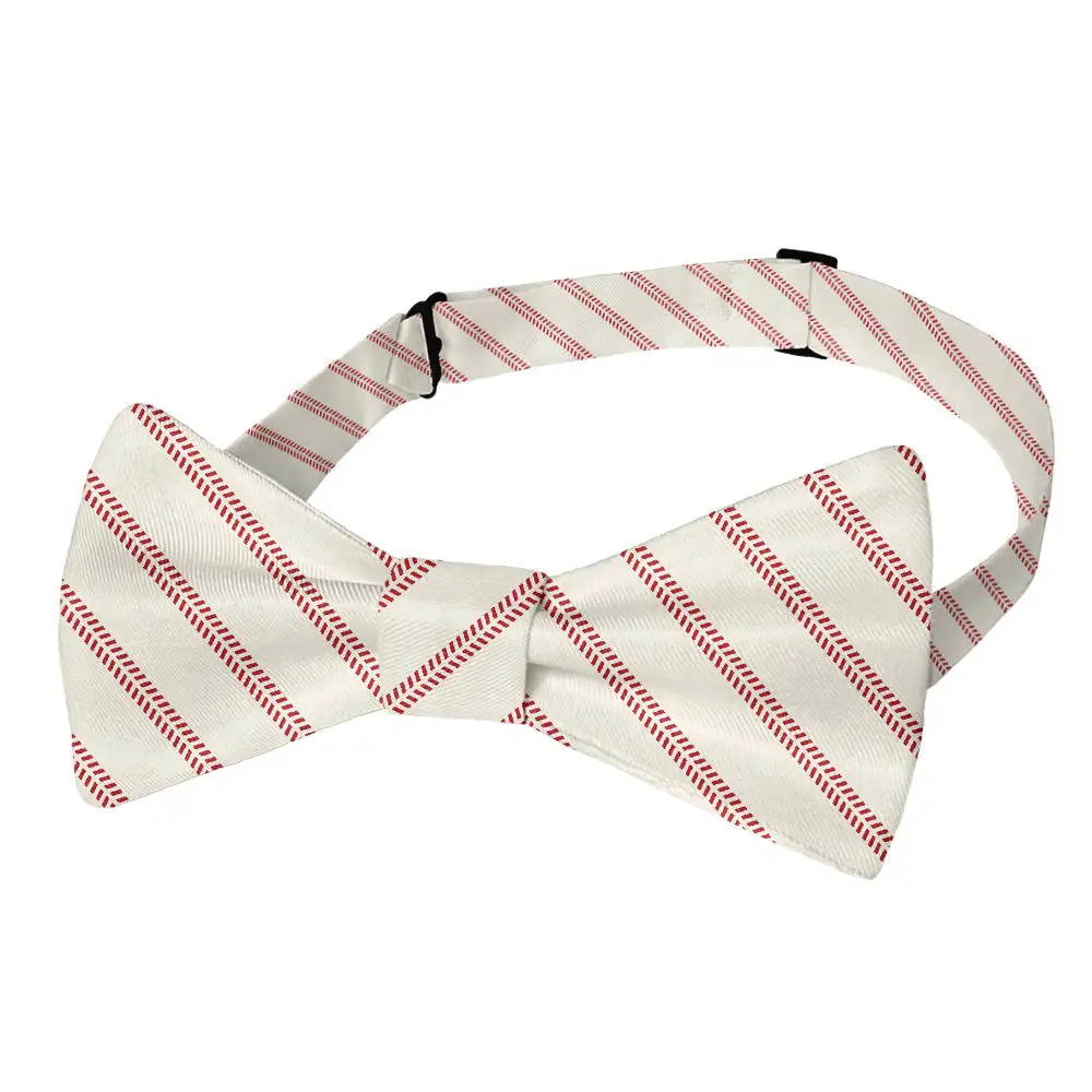 Baseball Stripe Motif Bow Tie