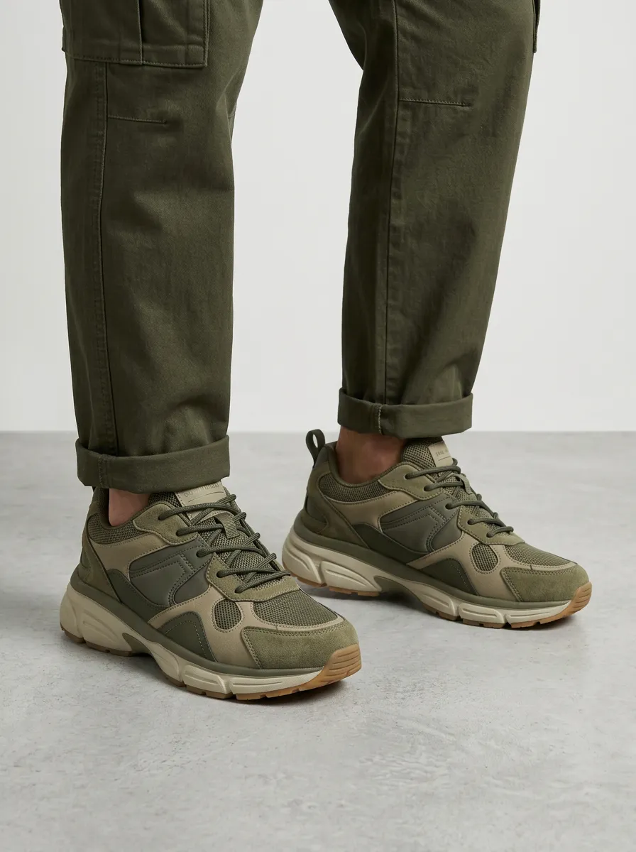 Colorblock Casual Printed Sneakers