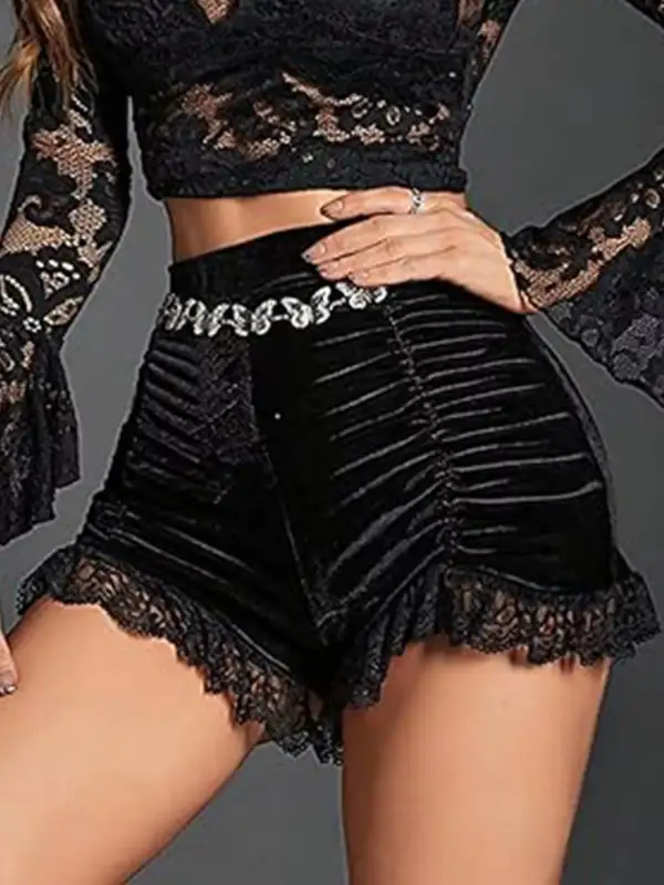 Refined Refined Lace-Trim Casual Shorts