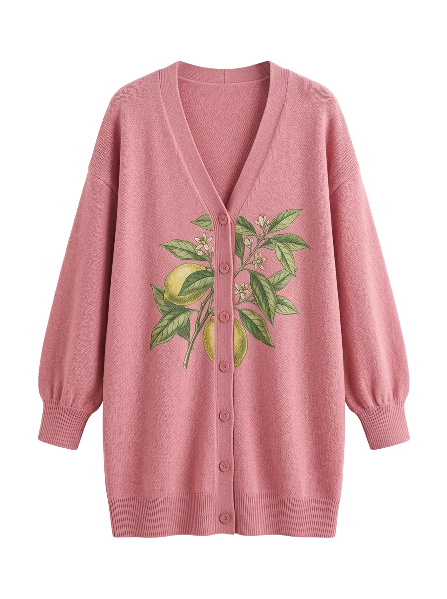 Women's V-Neck Button-Front Cardigan