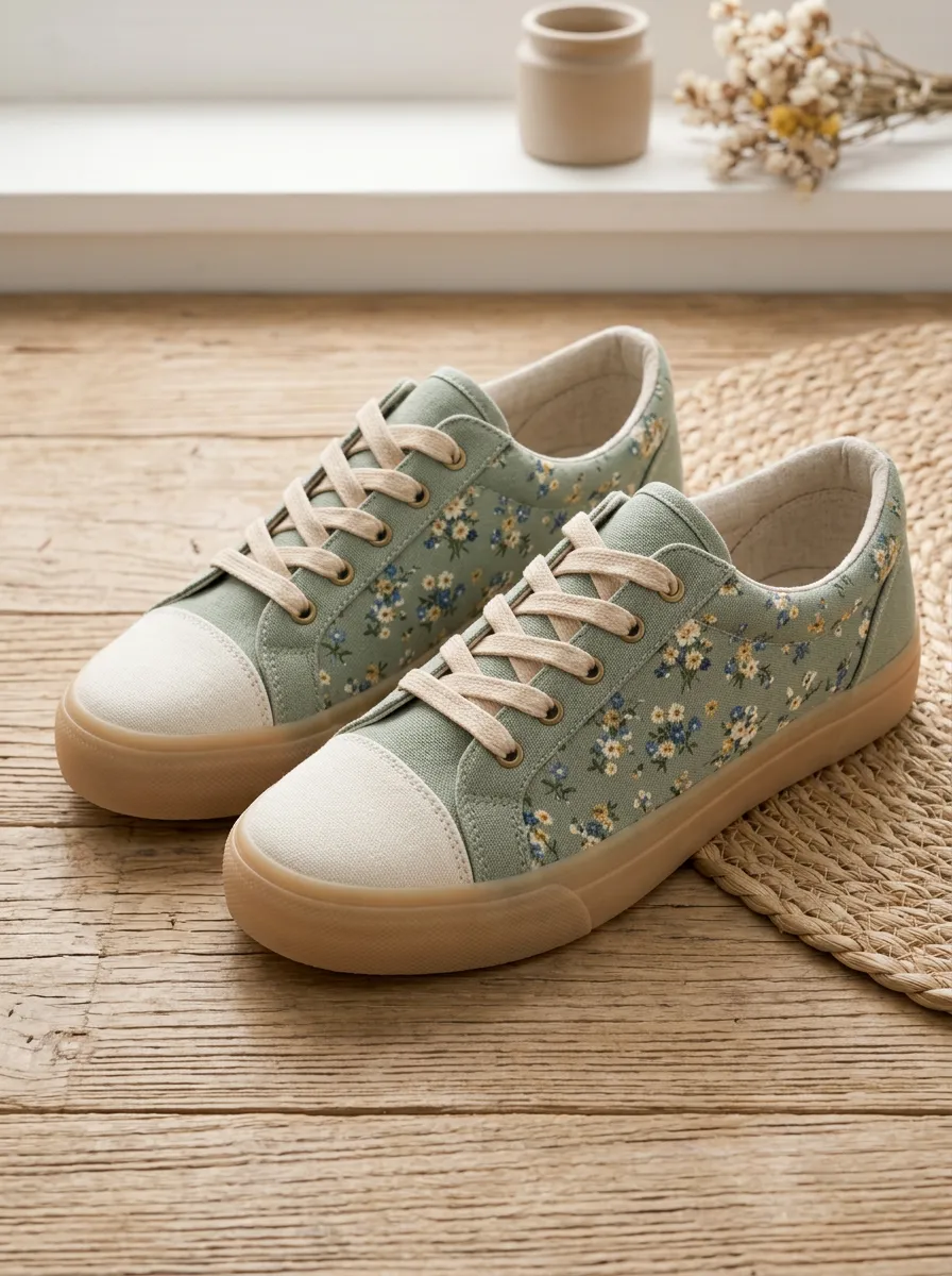 Women's Vintage Floral Modern Skate Shoes