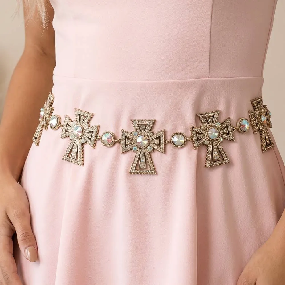 Chain Crystal Waist Belt