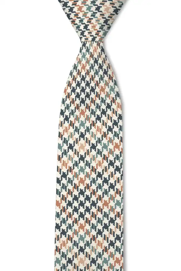 Houndstooth Pattern Necktie