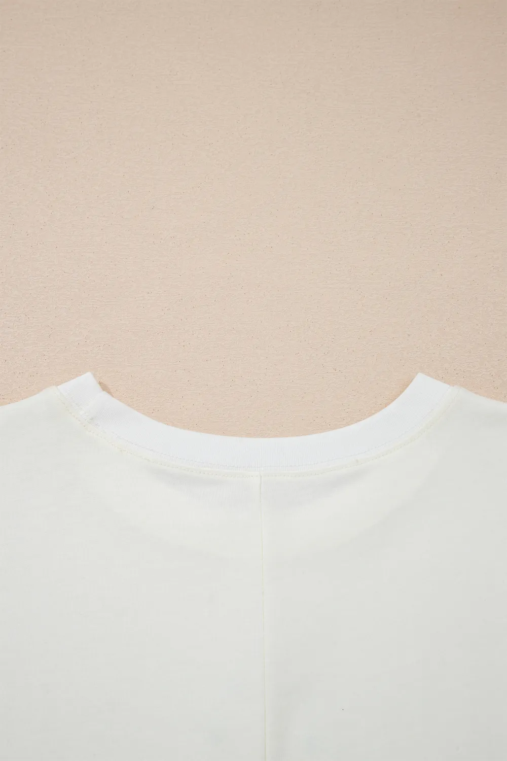 Beige Star Print Stud Detail Top