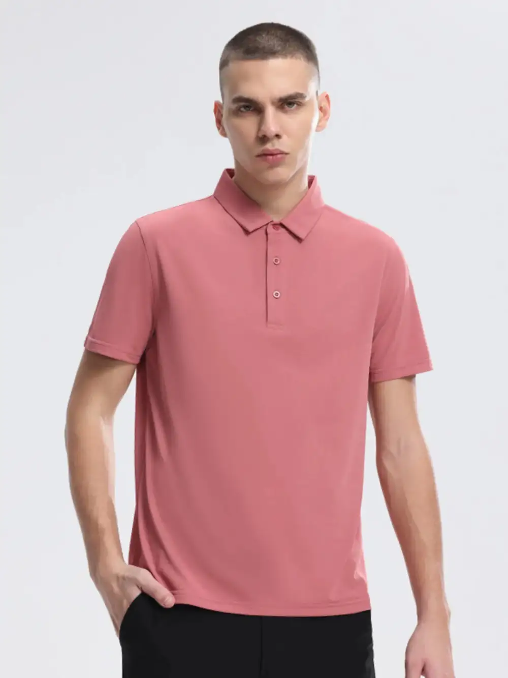 Straight Fit Short Sleeve Collared Polo Shirt