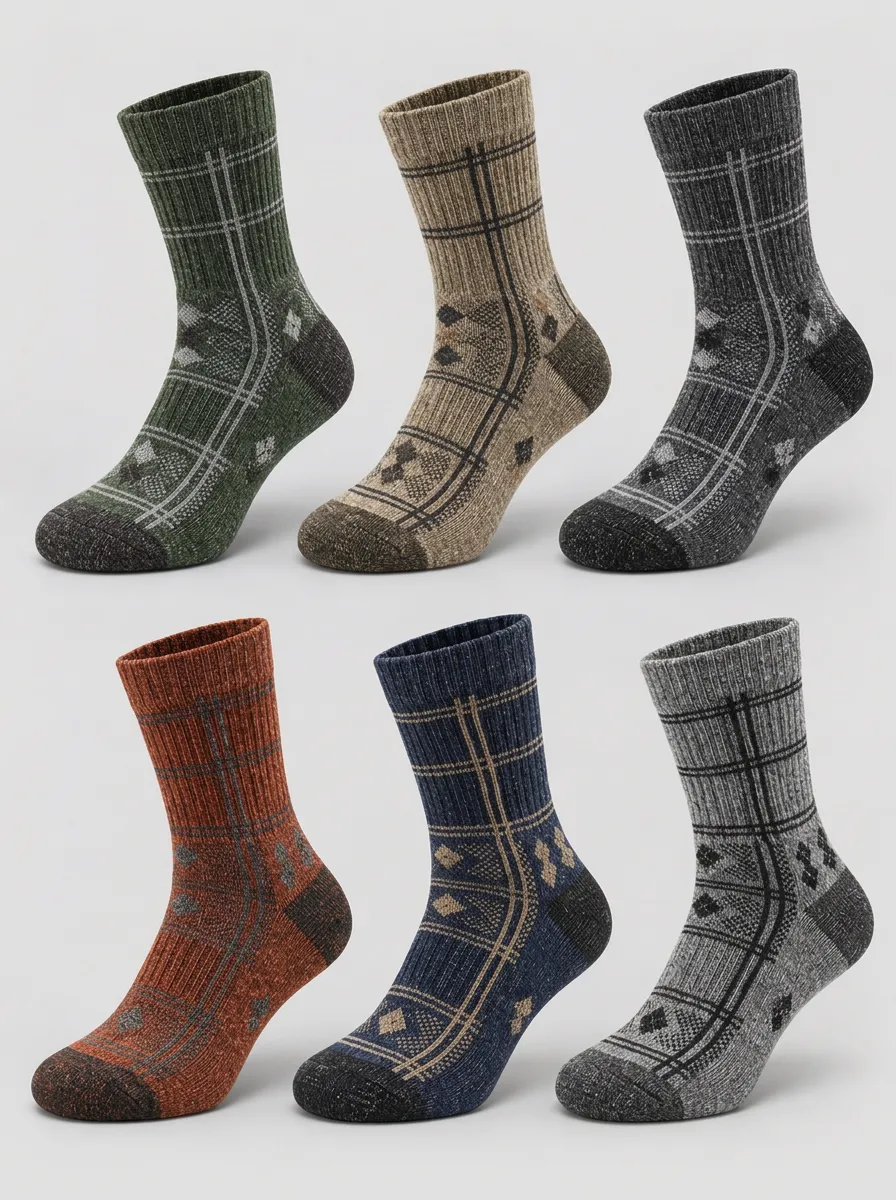 Men's Plaid Argyle Socks 6-Pack