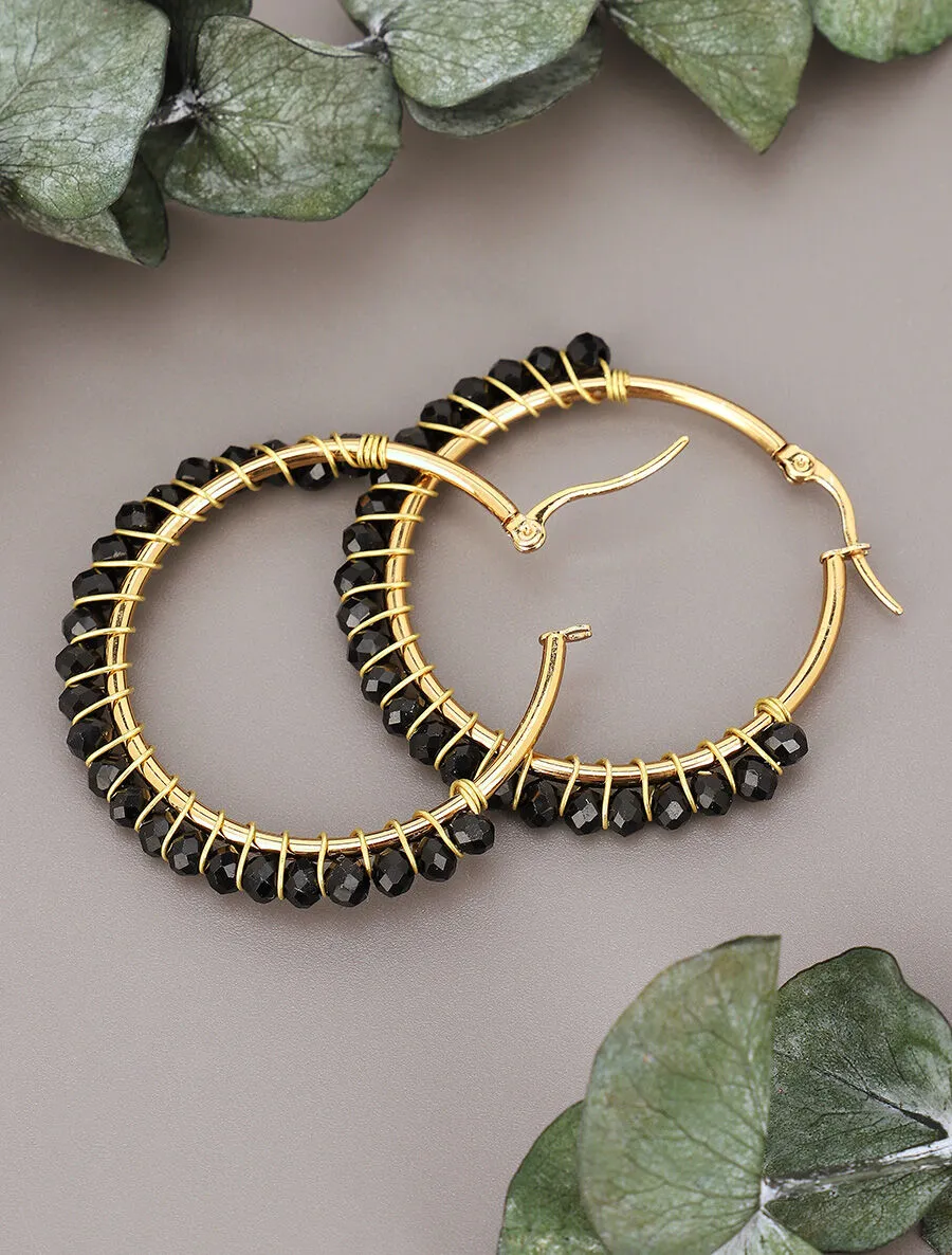 Round Pearl Detail Earrings