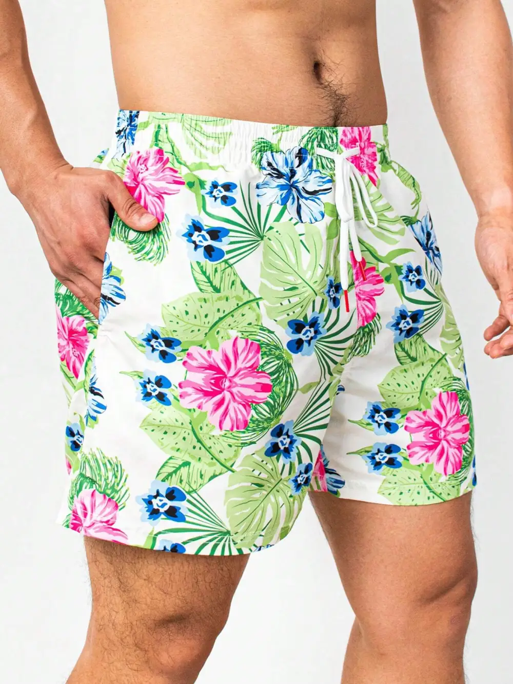 Men's Tropical Paradise Vibrant Swim Trunks