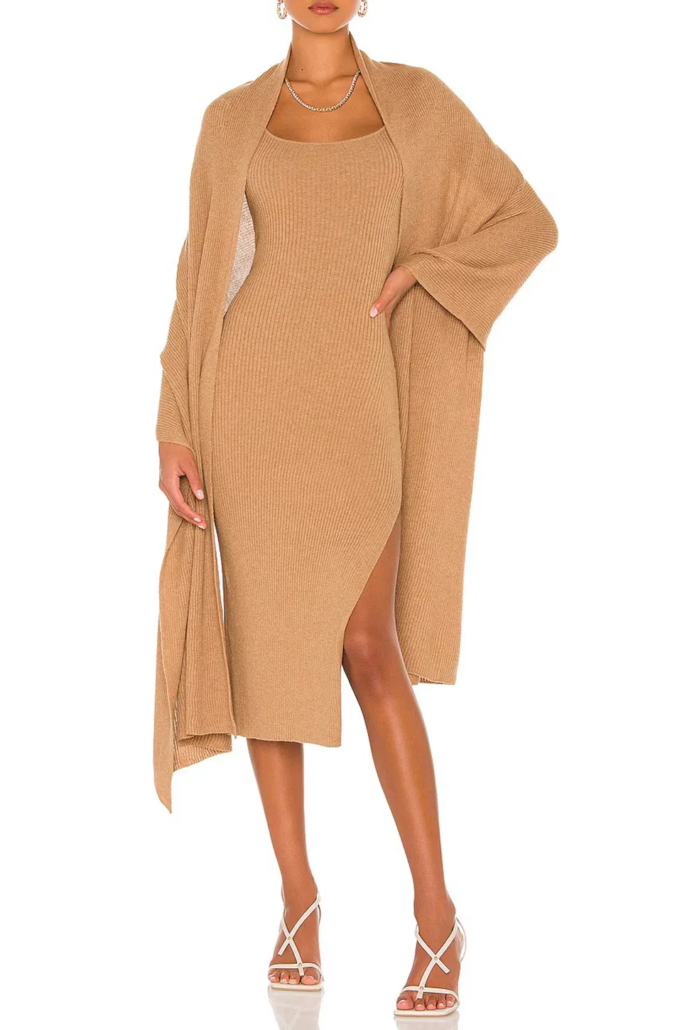 Dress With Detachable Shawl