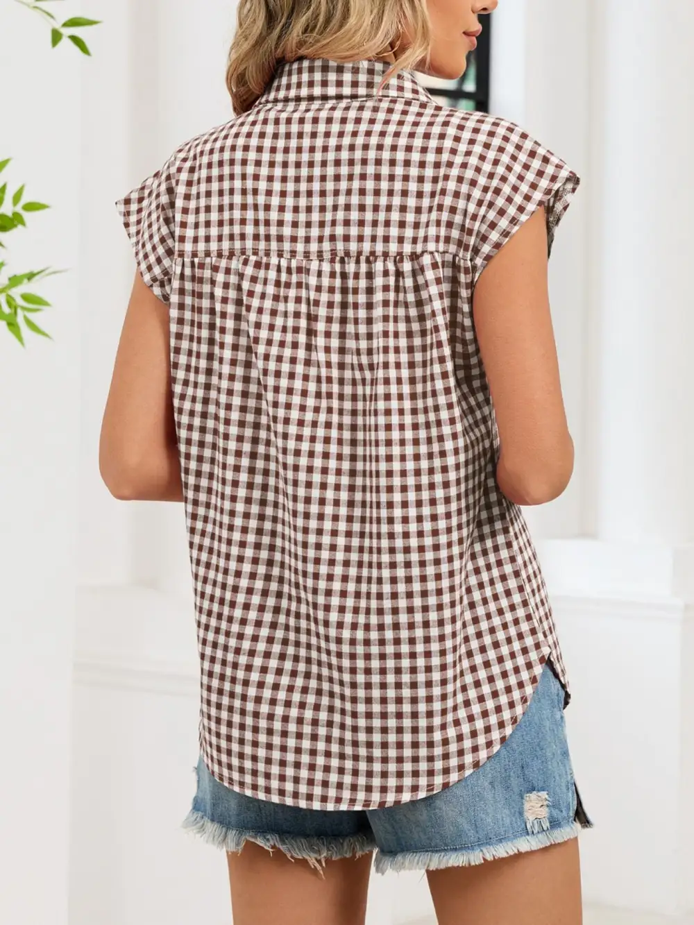 Gingham Button Down Shirt