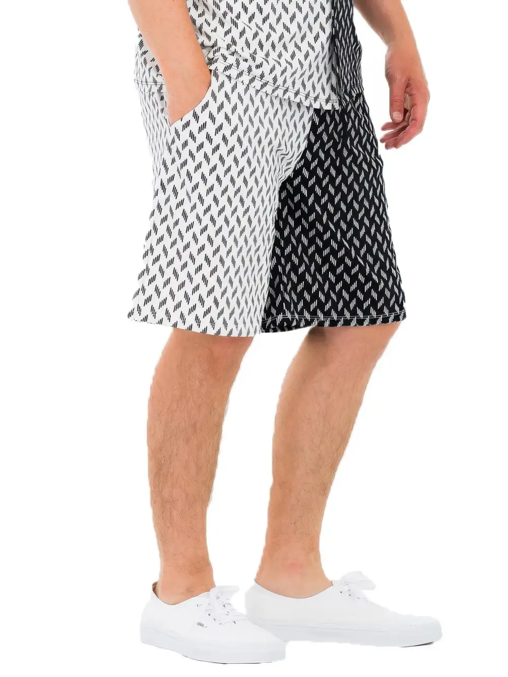 Men's Diamond Two Tone Print Shorts