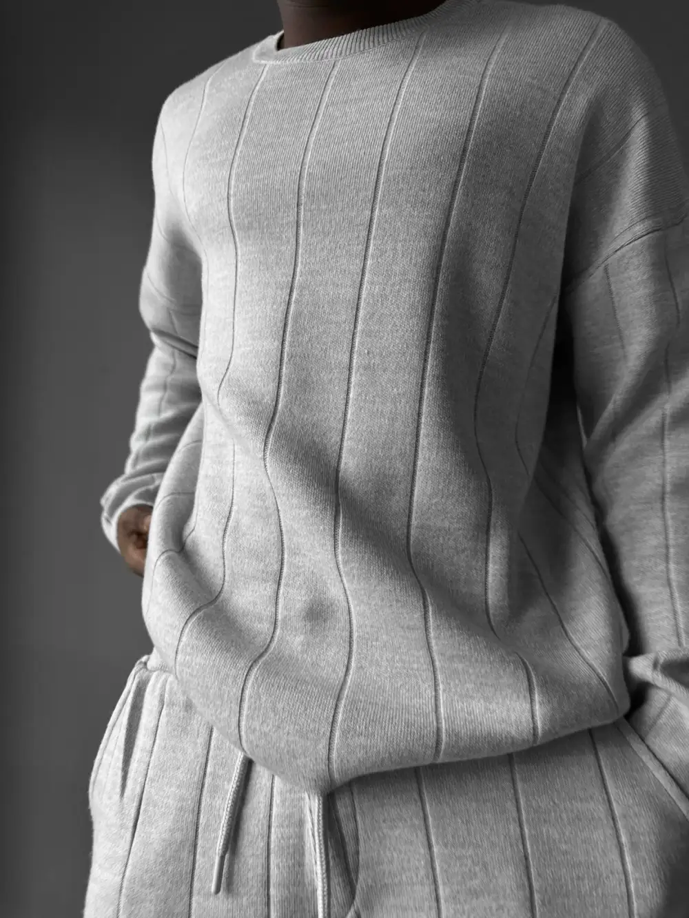 Minimal Relaxed Knit Sweatshirt