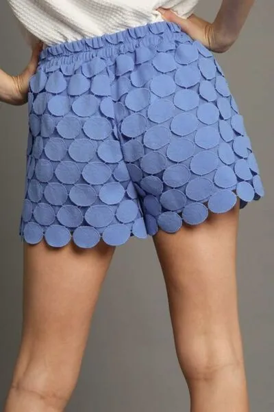 Full Size Polka Dot Lace Shorts