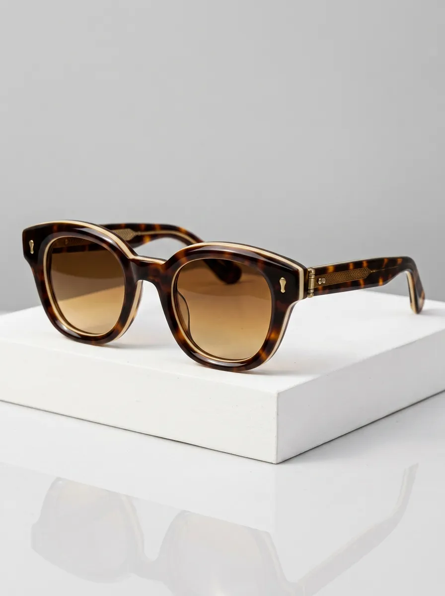 Unisex Vintage Retro Tortoiseshell Pattern Printed Sunglasses
