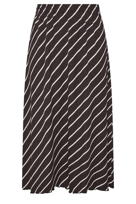 Chocolate Brown Stripe Maxi Skirt