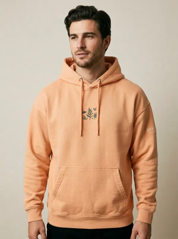Men's Nature Lover Botanical Leaf Print Hoodie