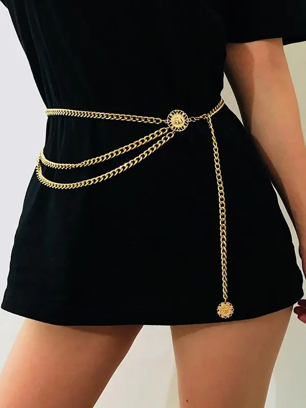 Long Tassel Metal Waist Chain