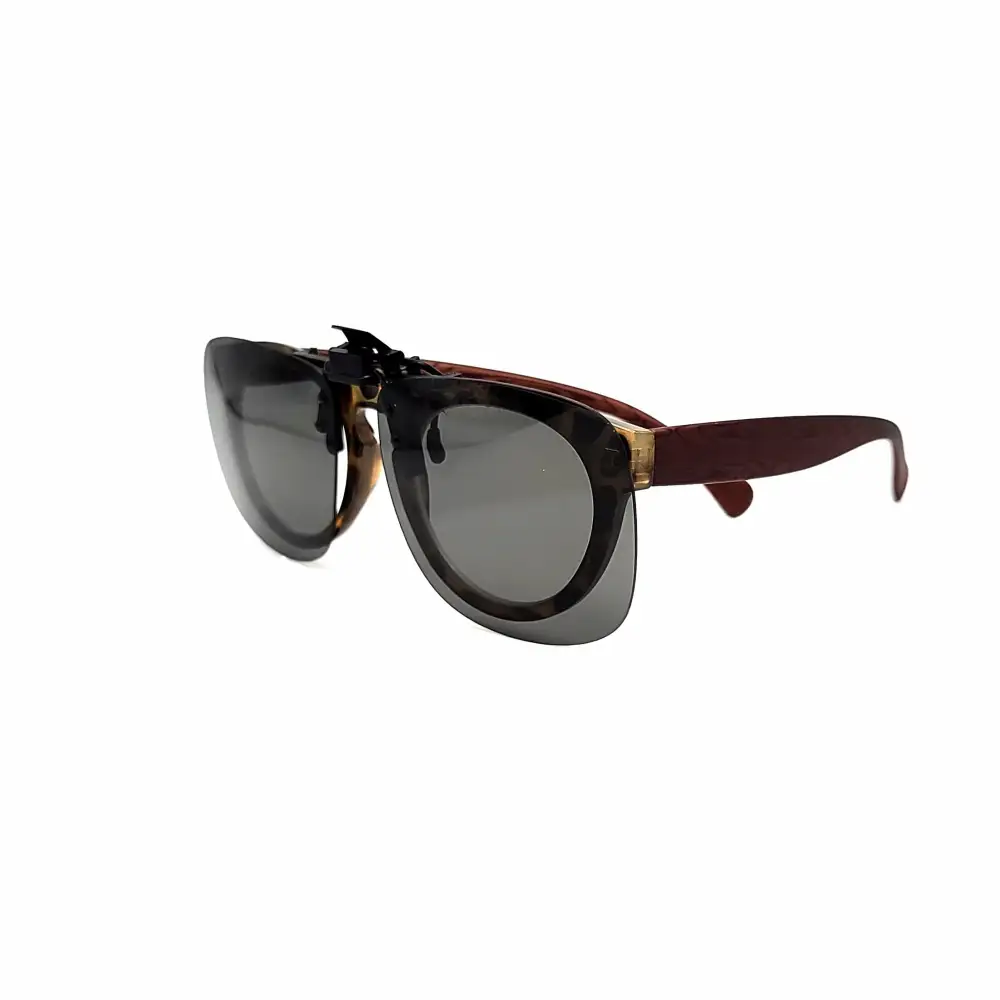 64mm Navigator Polarized Flip-Up Clip-On Sunglasses