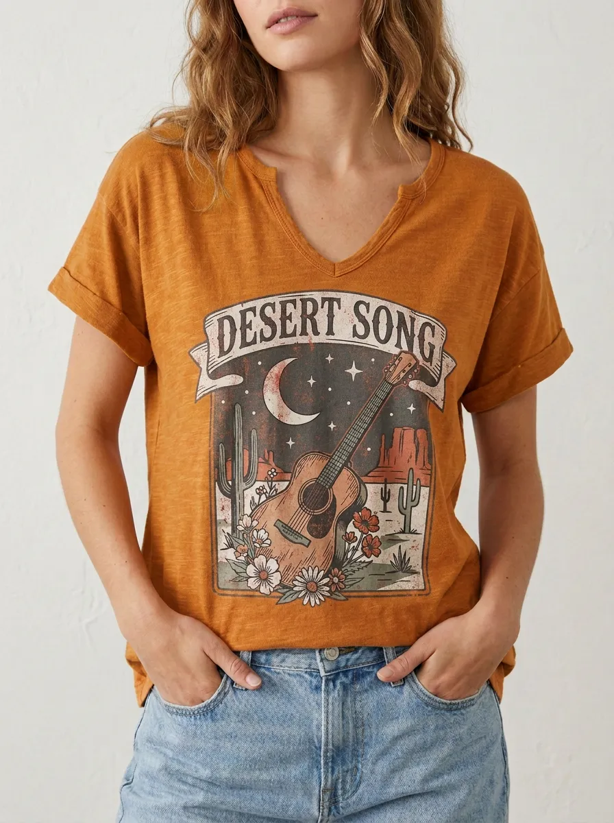Desert Western Women's V-Neck T-Shirt